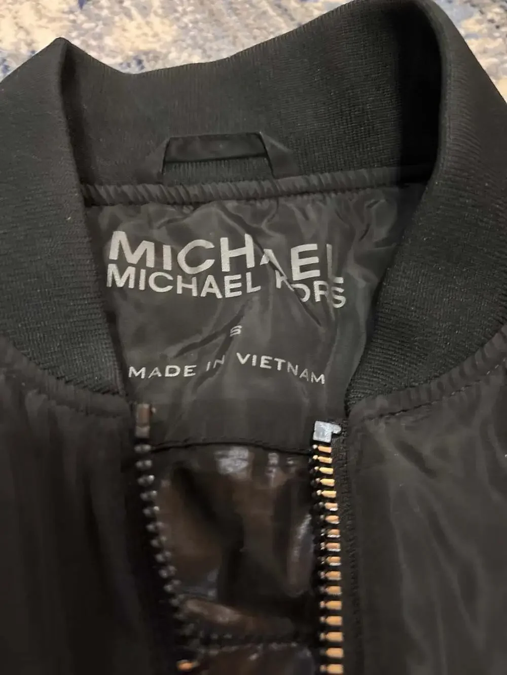 Michael Kors Bomber Jacket Size S Black